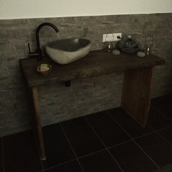 Neues Kundenprojekt: Waschtisch-Eigenbau im Altholz-Stil BLACK geölt